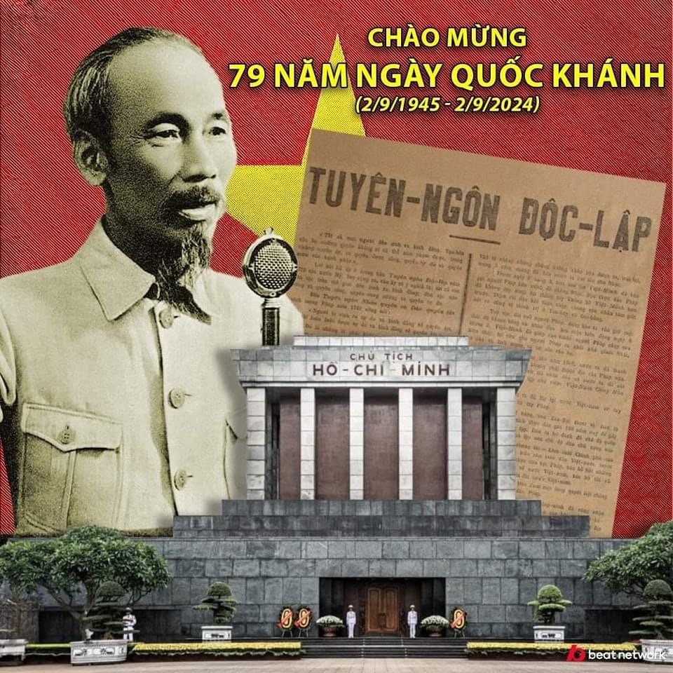 Chào mừng 79 năm ngày Quốc khánh nước Cộng hòa Xã Hội Chủ Nghĩa Việt Nam (2/9/1945 - 2/9/2024)